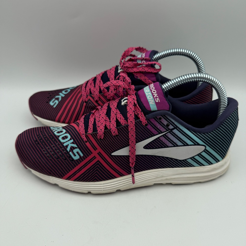 Brooks Hyperion Running Shoes Womens 7.5 Purple Pink Striped 1202261B475